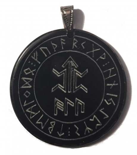 Amulet of a fighter with protection formula ALU (Pendant from Horn)