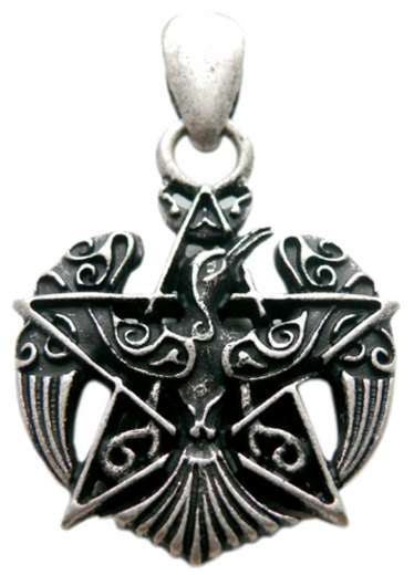 Pentagramm (Kettenanhänger in Altsilber)