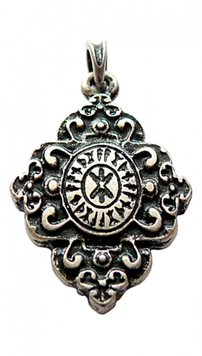 Rune Cross (Pendant in antiqued silver)