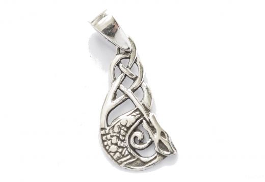 Tynan - keltischer Schutzdrache (Kettenanhänger in Silber)