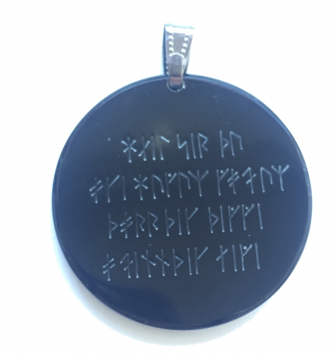 Runenamulett Gesundheitszauber - 2 seitig (Kettenanhänger aus Horn)