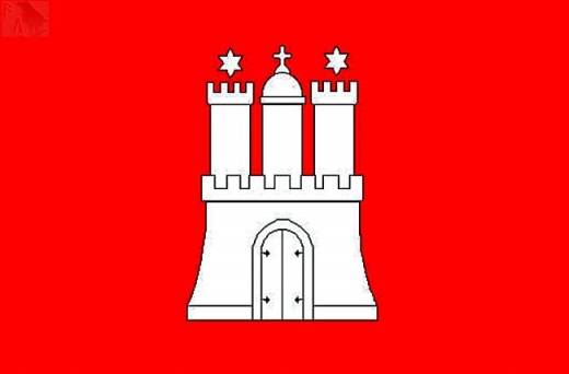 LÄNDERFAHNE / HAMBURG