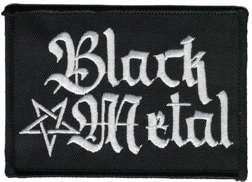 Black Metal + Pentagramm [hoch] (Aufnäher)