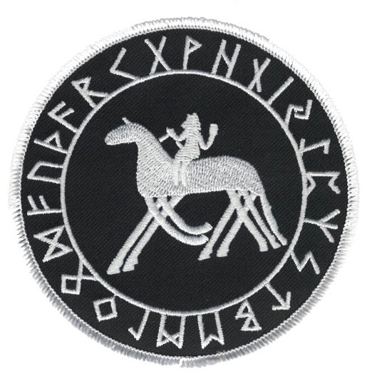 Sleipnir im Runenkreis (Aufnäher)
