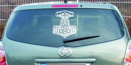 Thors Hammer / Mjöllnir (Heckscheiben Aufkleber)