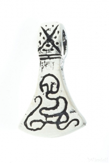 kleine Wikinger Axt (Kettenanhänger in Silber)
