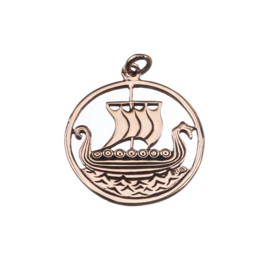 Svold - Small dragon ship (Pendant in Bronze)