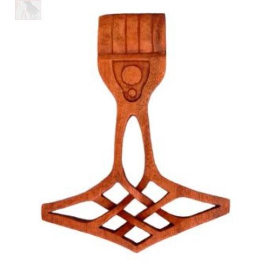 Thor Hammer klein (Holz, Handgeschnitzt)