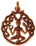 keltischer Cernunnos (Kettenanhänger in Bronze)