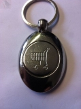 Black Sun (Key ring with trolley coin in silver)