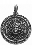 Medusa (Kettenanhänger in Altsilber)