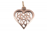 Amina – keltisches Herz (Kettenanhänger in Bronze)
