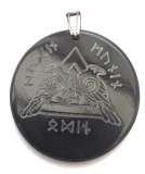 Odins Raben 3 (Kettenanhänger aus Horn)