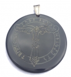 Irminsul im Runenkreis (Kettenanhänger aus Horn)
