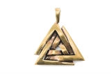 Valknut - Wotans Knoten (Kettenanhänger in Bronze)
