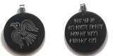 Runenamulett Rabenzauber - 2 seitig (Kettenanhänger aus Horn)