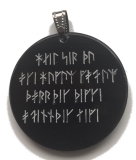 Runenamulett Rabenzauber - 2 seitig (Kettenanhänger aus Horn)