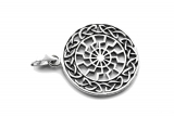 Black sun with Viking knot (Pendant in silver)