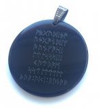 Wolfszauber 2-seitig (Kettenanhänger aus Horn)