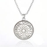 Schwarze Sonne im Runenkreis (Kettenanhänger in Silber)