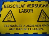 BEISCHLAF VERSUCHS LABOR (Türschild)