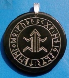 Schutzamulett eines Kämpfers (Wasserbüffelhorn)