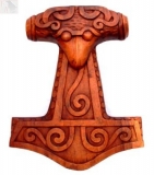 Thors Hammer (Holz, Handgeschnitzt)