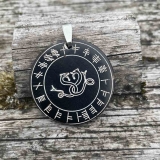 Keltische Schlange mit Ogham (Kettenanhänger aus Horn)