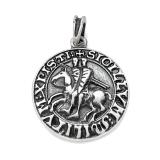 Seal of the Templars (Pendant in antiqued silver)
