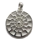 Black sun - sun wheel (Pendant in Silver)