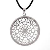 Black sun in rune circle (Pendant in silver)