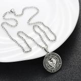 Hugin und Munin im Runenkreis (Kettenanhänger + Kette in Silber)
