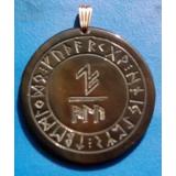 Schutzformel ALU im Runenkreis (Wasserbüffelhorn)