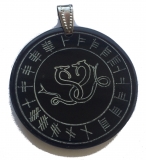 Keltische Schlange mit Ogham (Kettenanhänger aus Horn)