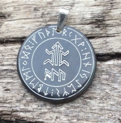 Amulet of a fighter with protection formula ALU (Pendant from Horn)