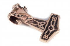 Thorhammer mit Widderkopf (Kettenanhänger in Bronze)
