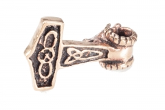 Thorhammer mit Widderkopf (Kettenanhänger in Bronze)