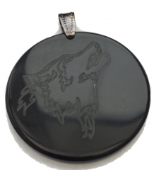 Wolf (necklace pendant from horn)