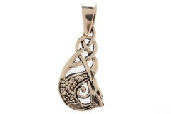 Tynan - Celtic Protective Dragon (Pendant in Bronze)