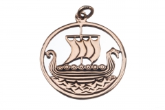 Svold - Small dragon ship (Pendant in Bronze)