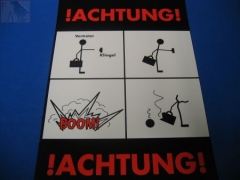 ACHTUNG Vertreter (Türschild)