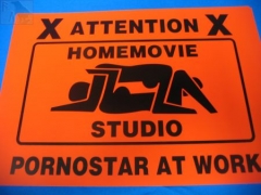 Pornostar at Work /Türschild)