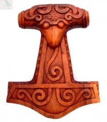 Thors Hammer (Holz, Handgeschnitzt)