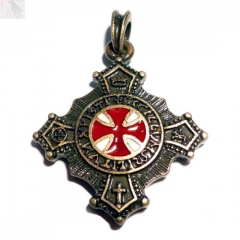 TEMPLERORDEN Altmessing (Kettenanhänger)