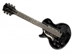 Schwarze E-Gitarre Gürtelschnalle / Buckle