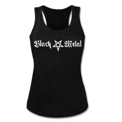 Black Metal + Pentagram [long] Girly Tank-Top-Shirt